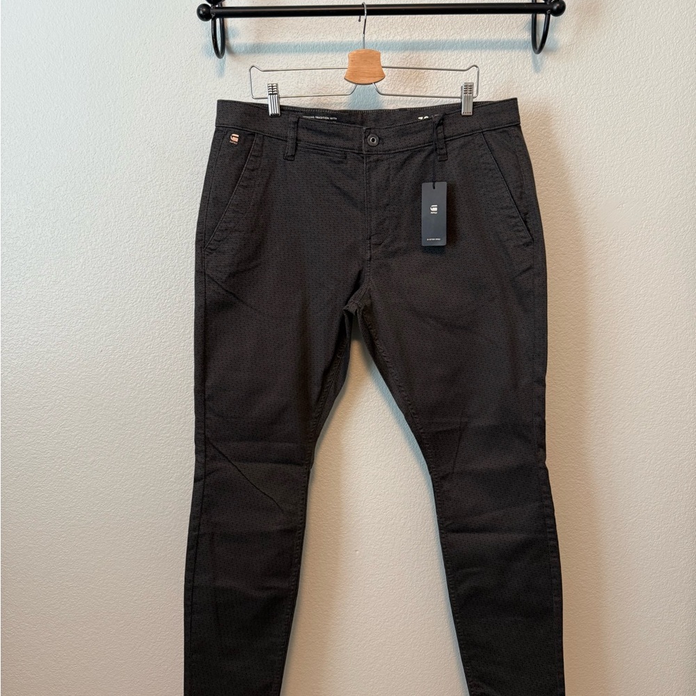 G-Star Bracket Skinny Chino Pants in Battle Grey NWT 38x34